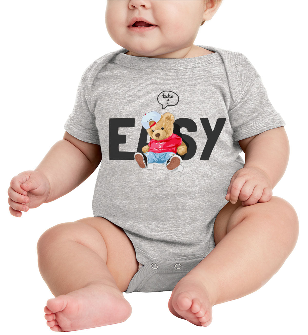 Teddy Bear Take It Easy Baby Onesie