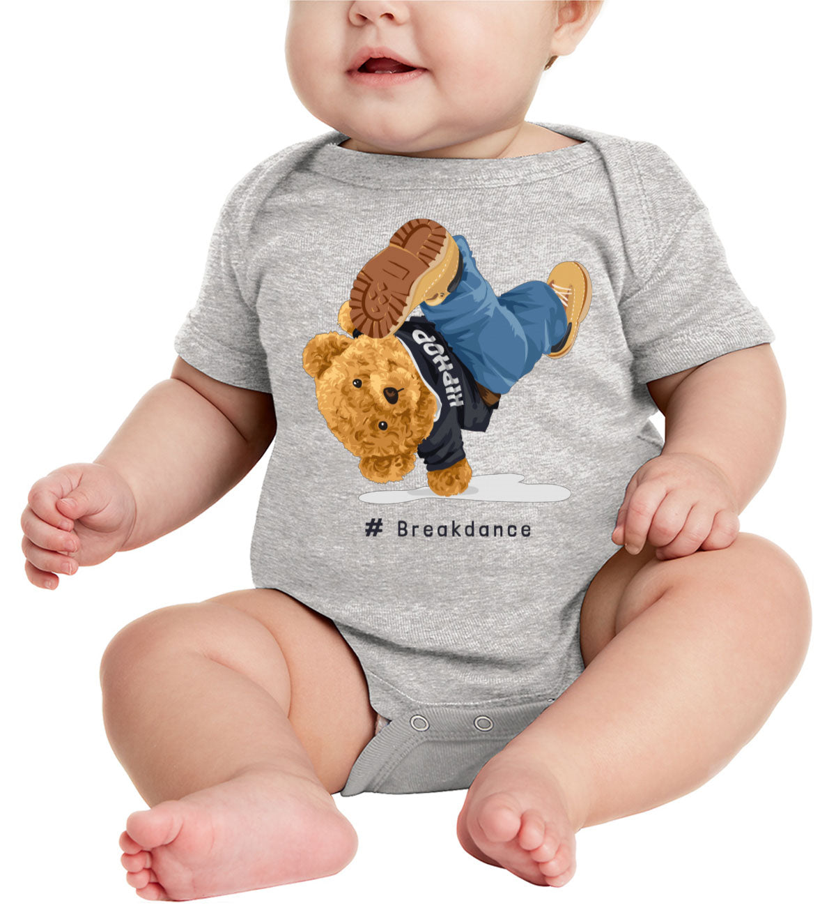 Teddy Bear Hiphop Breakdancing Baby Onesie