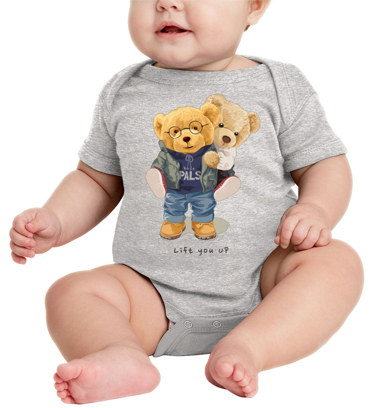 Teddy Bear Lift Baby Onesie