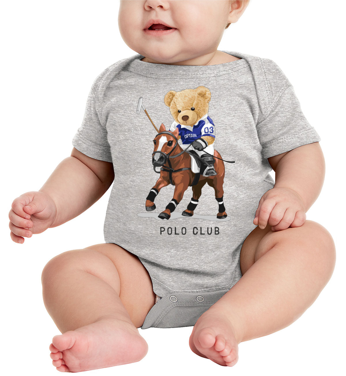 Teddy Bear Polo Baby Onesie