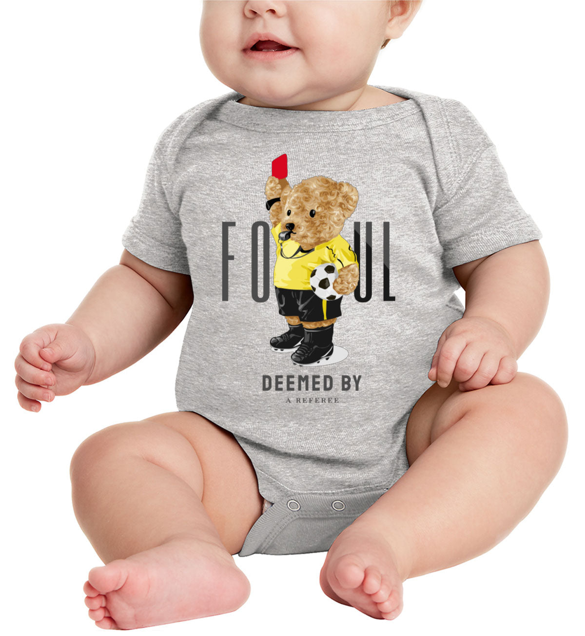 Teddy Bear Referee Baby Onesie