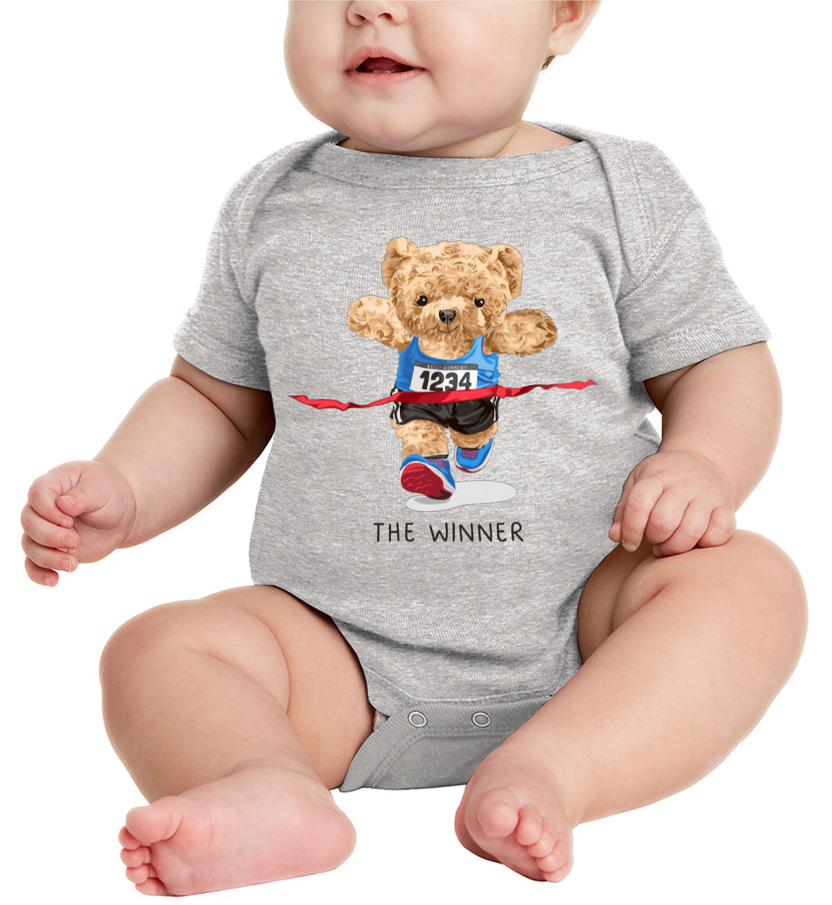 Teddy Bear Runner Baby Onesie