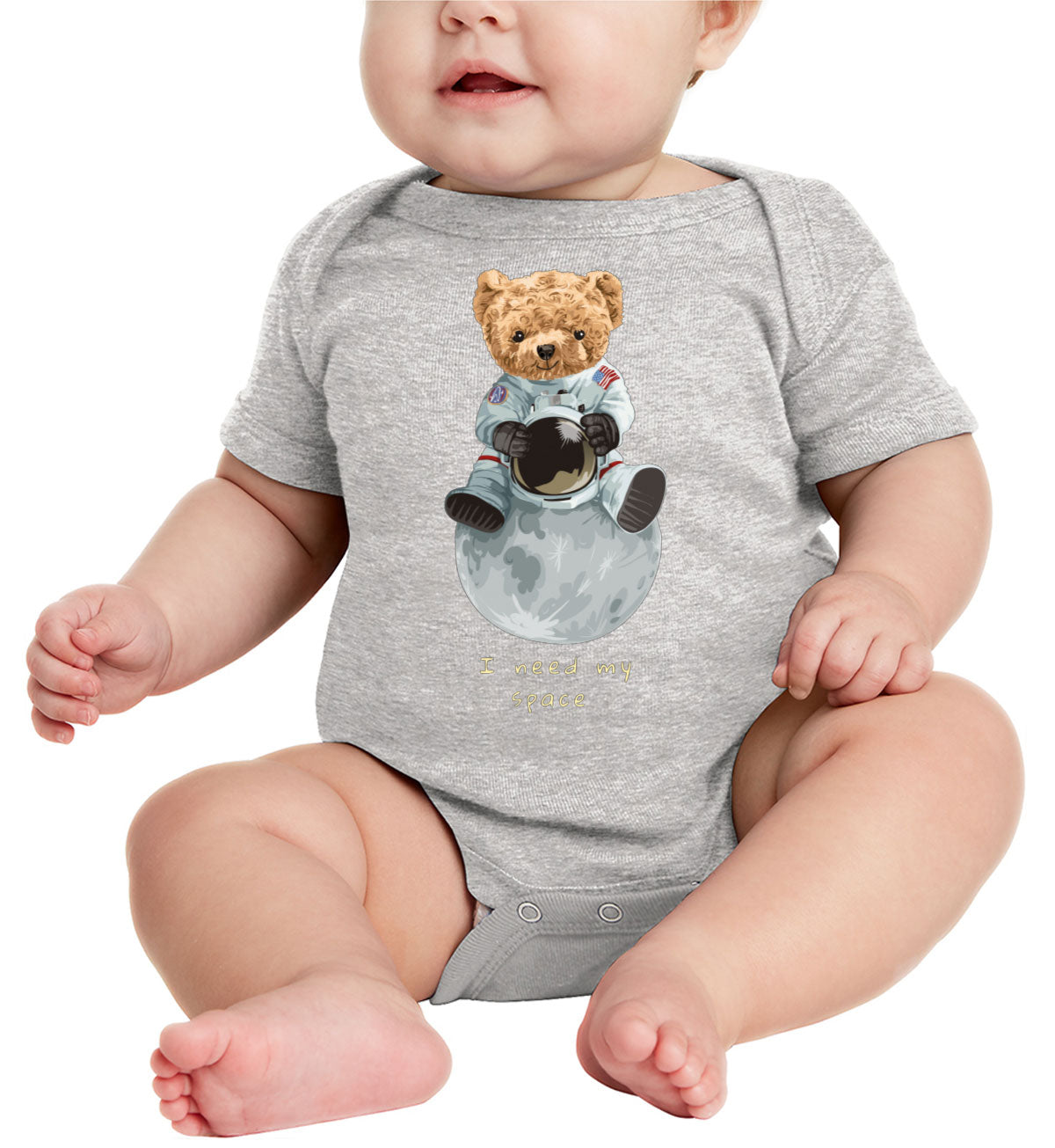 Teddy Bear Astronaut Baby Onesie