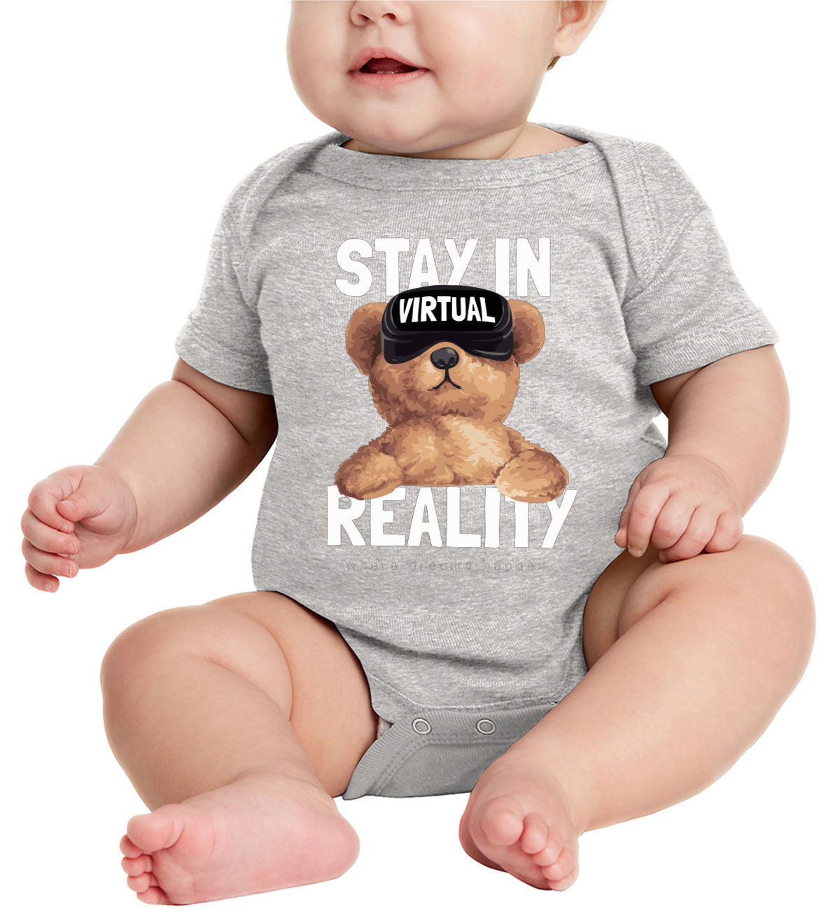 Teddy Bear Stay In VR Baby Onesie