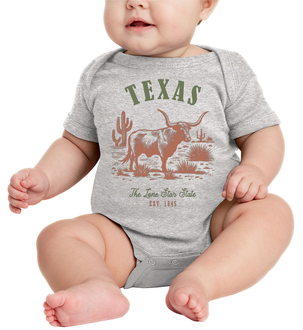 Texas State Vintage Baby Onesie