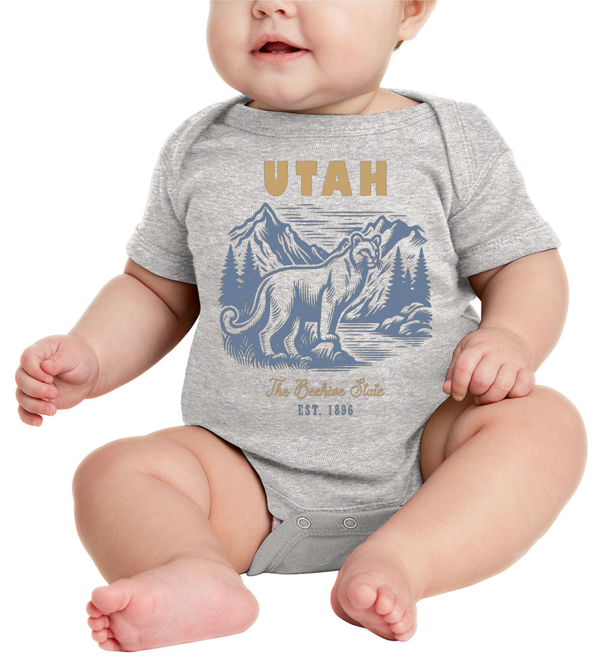Utah State Vintage Baby Onesie