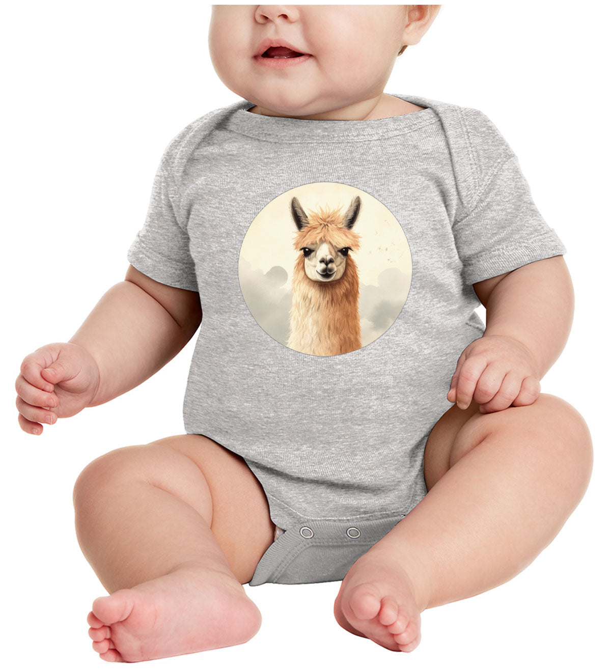 Vintage Lllama Baby Onesie