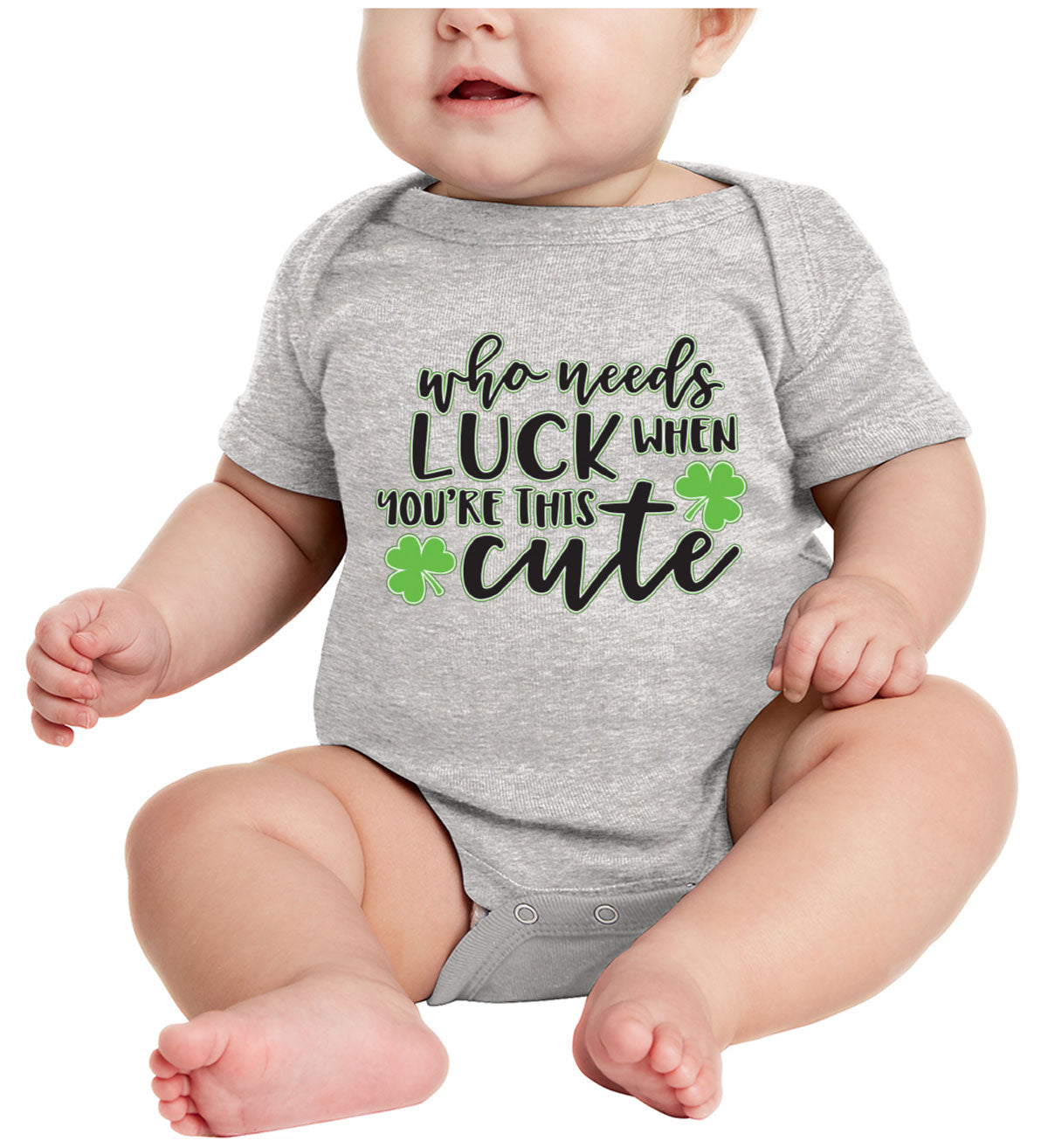 Who Needs Luck When You're This Cute St. Patrick's Day Baby Onesie