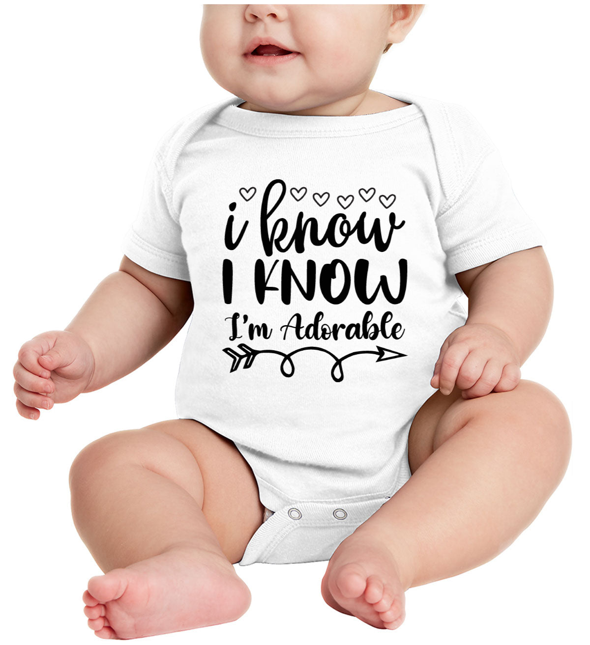 I Know I'm Adorable Baby Onesie