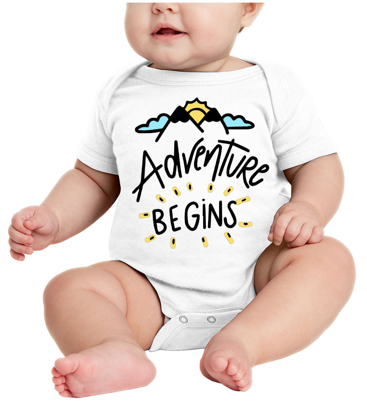 Adventure Begins Camping Baby Onesie