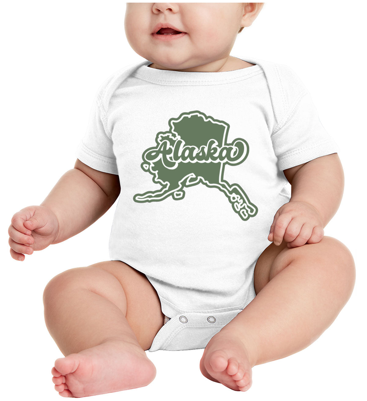 Alaska Map Baby Onesie