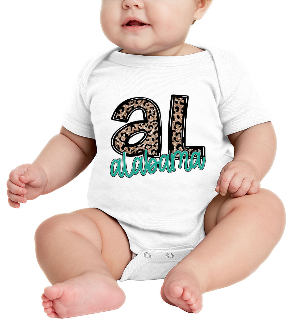 Alabama State Abbreviation Baby Onesie