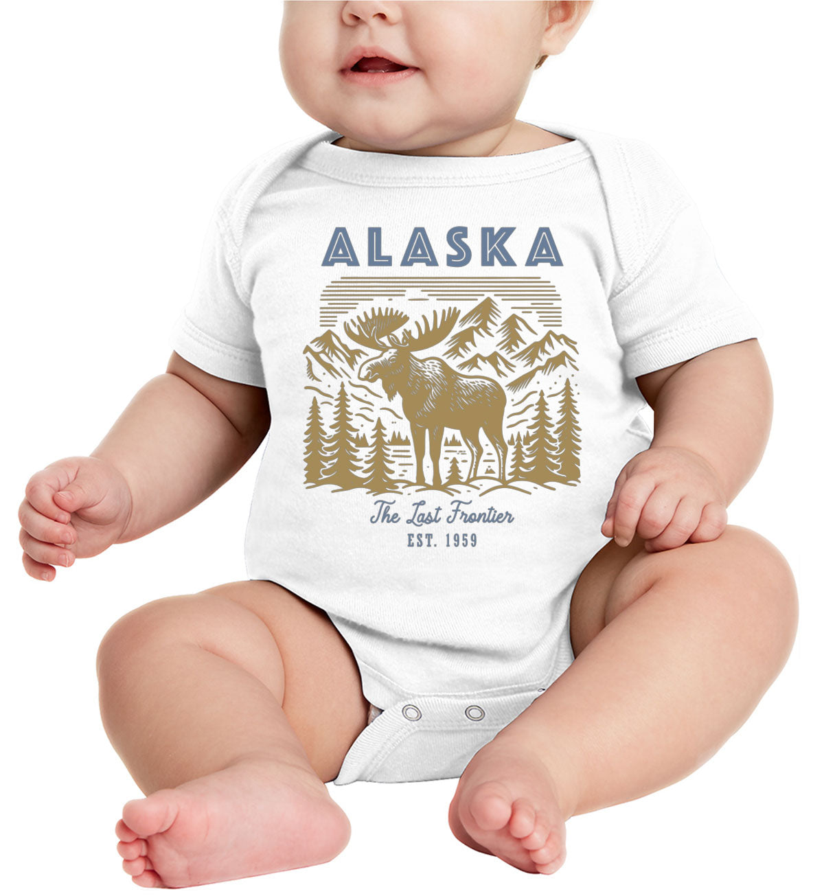 Alaska State Vintage Baby Onesie