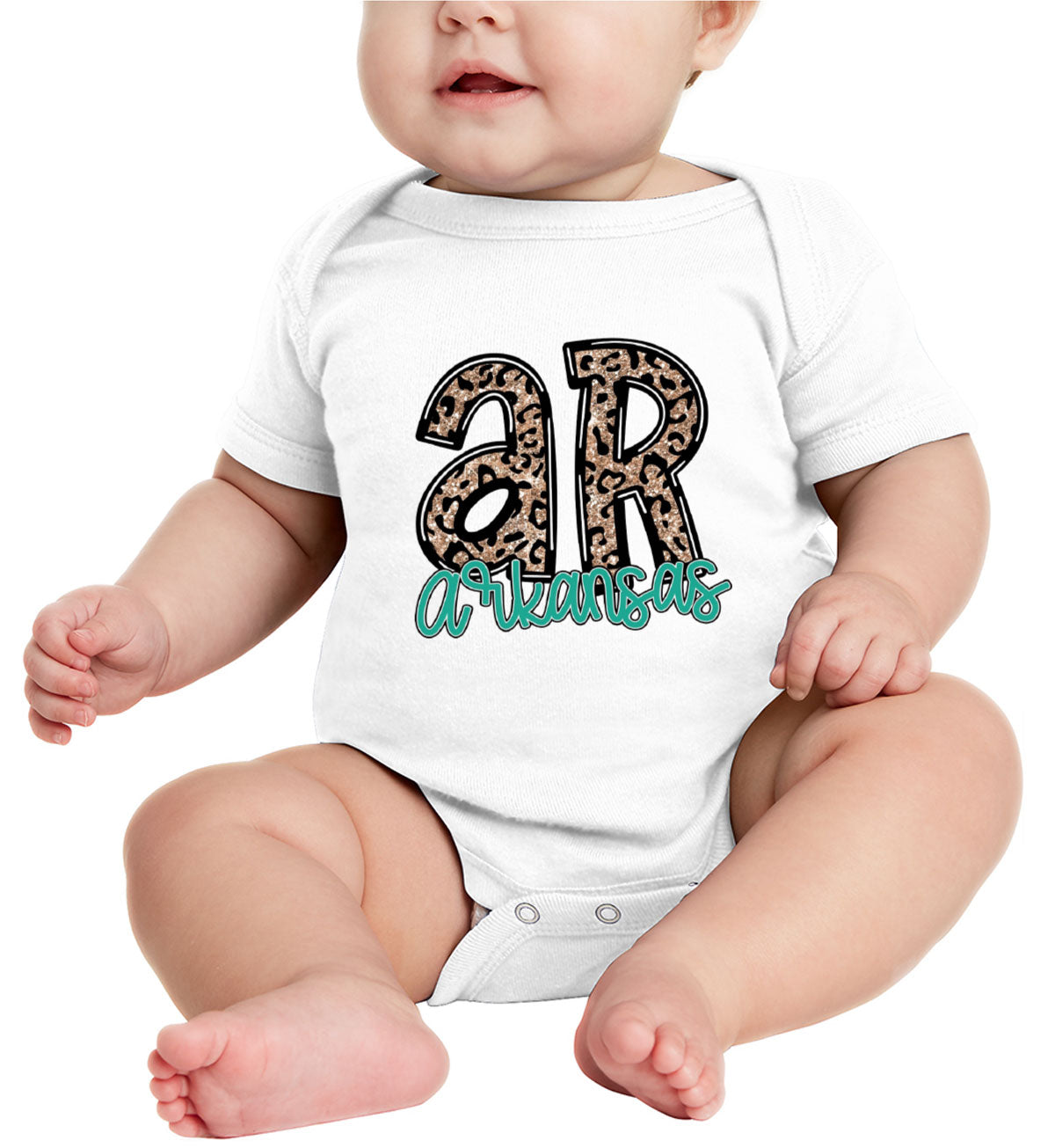 Arkansas State Abbreviation Baby Onesie