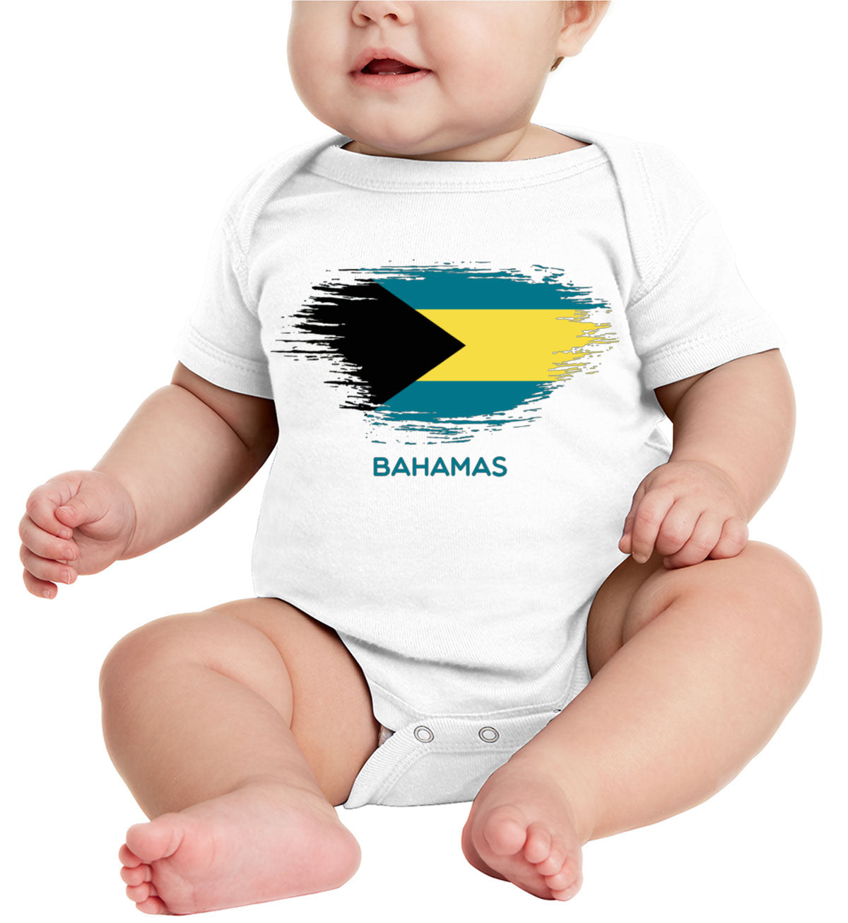 Bahamas Flag Baby Onesie