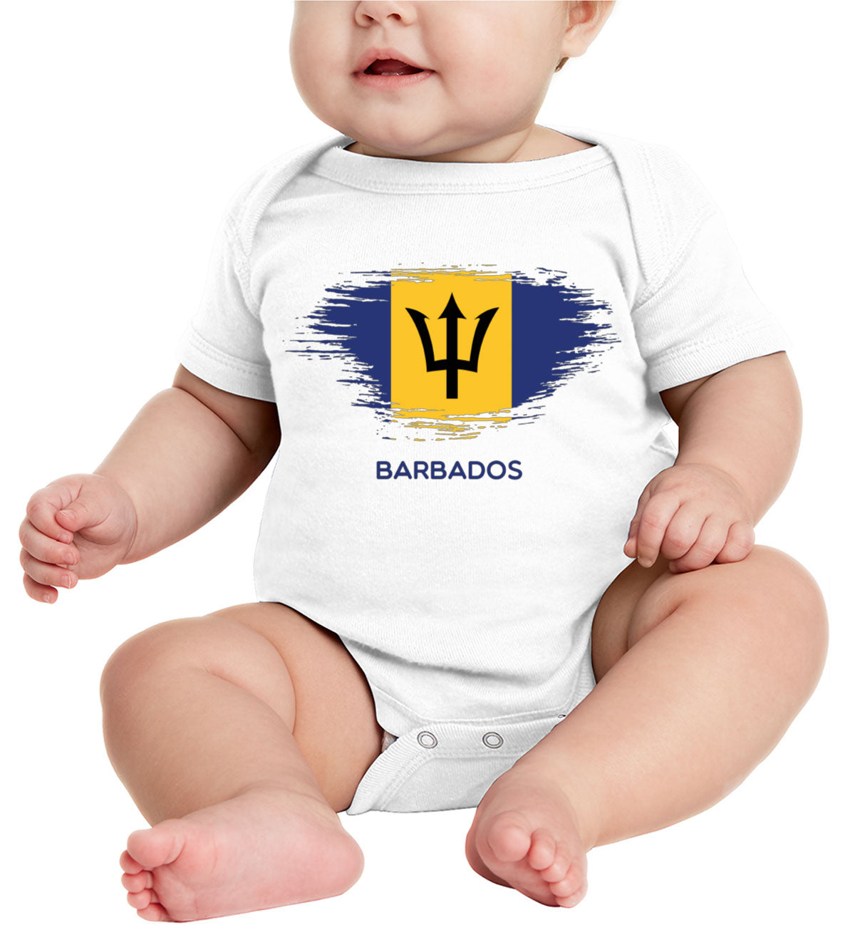 Barbados Flag Baby Onesie