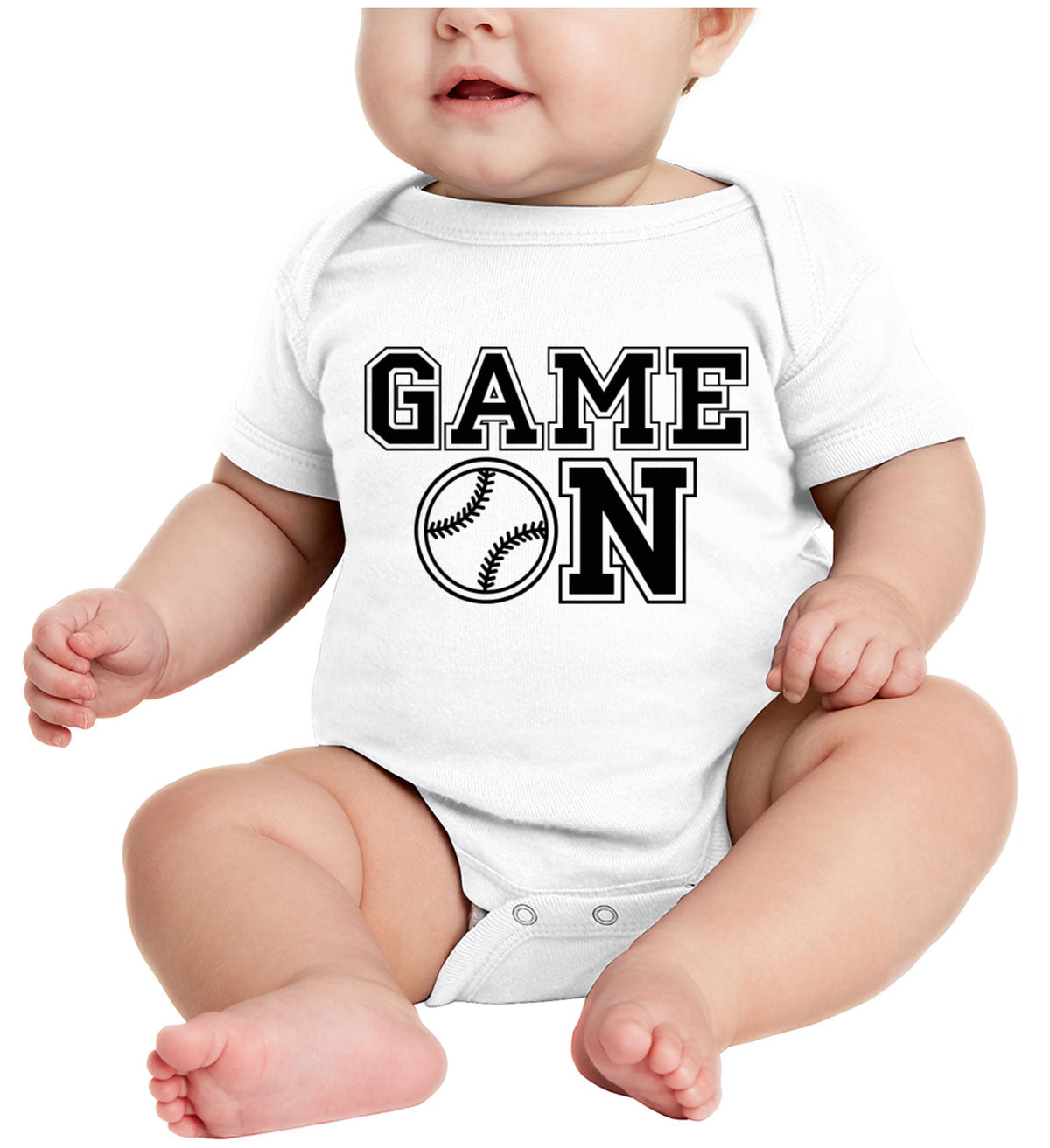 Baseball Game On Baby Onesie