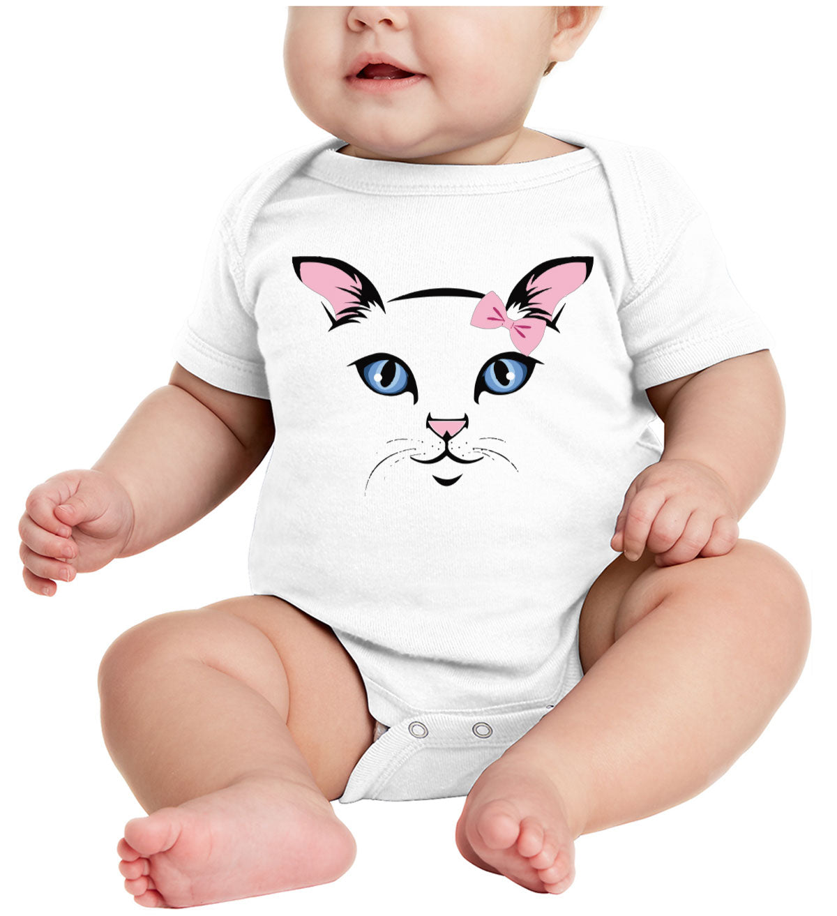 Blue Eyes Cat Baby Onesie