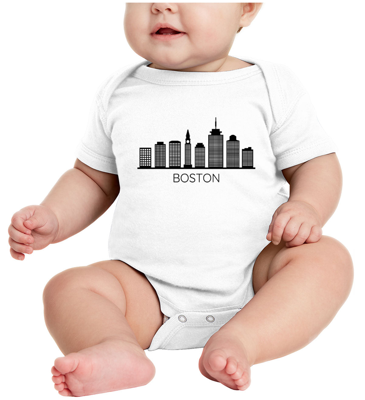 Boston Skyline Baby Onesie