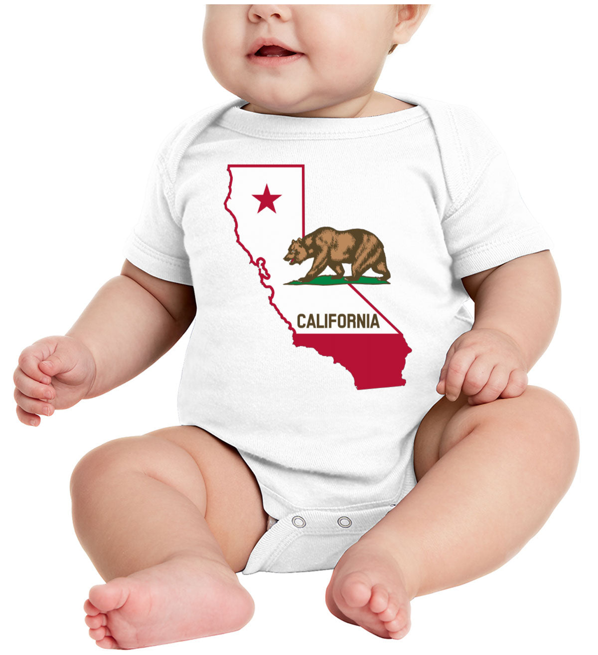 California State Flag Bear Baby Onesie