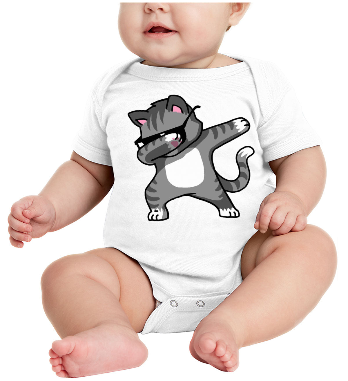 Dabbing Cat Baby Onesie