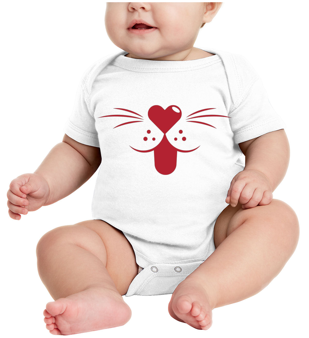 Cartoon Cat Mouth Baby Onesie