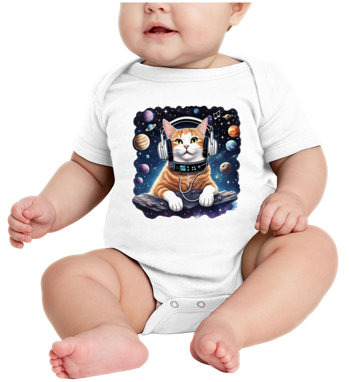 Cat In Space Baby Onesie