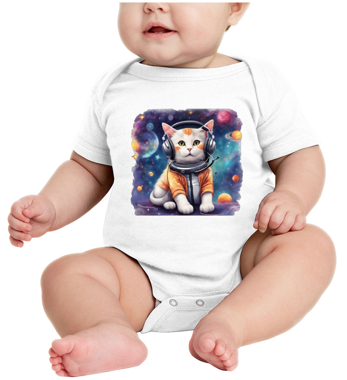 Cat In Space Baby Onesie