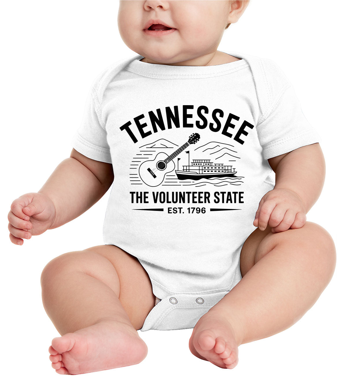 Tennessee Cityscape Illustration The Volunteer State Baby Onesie