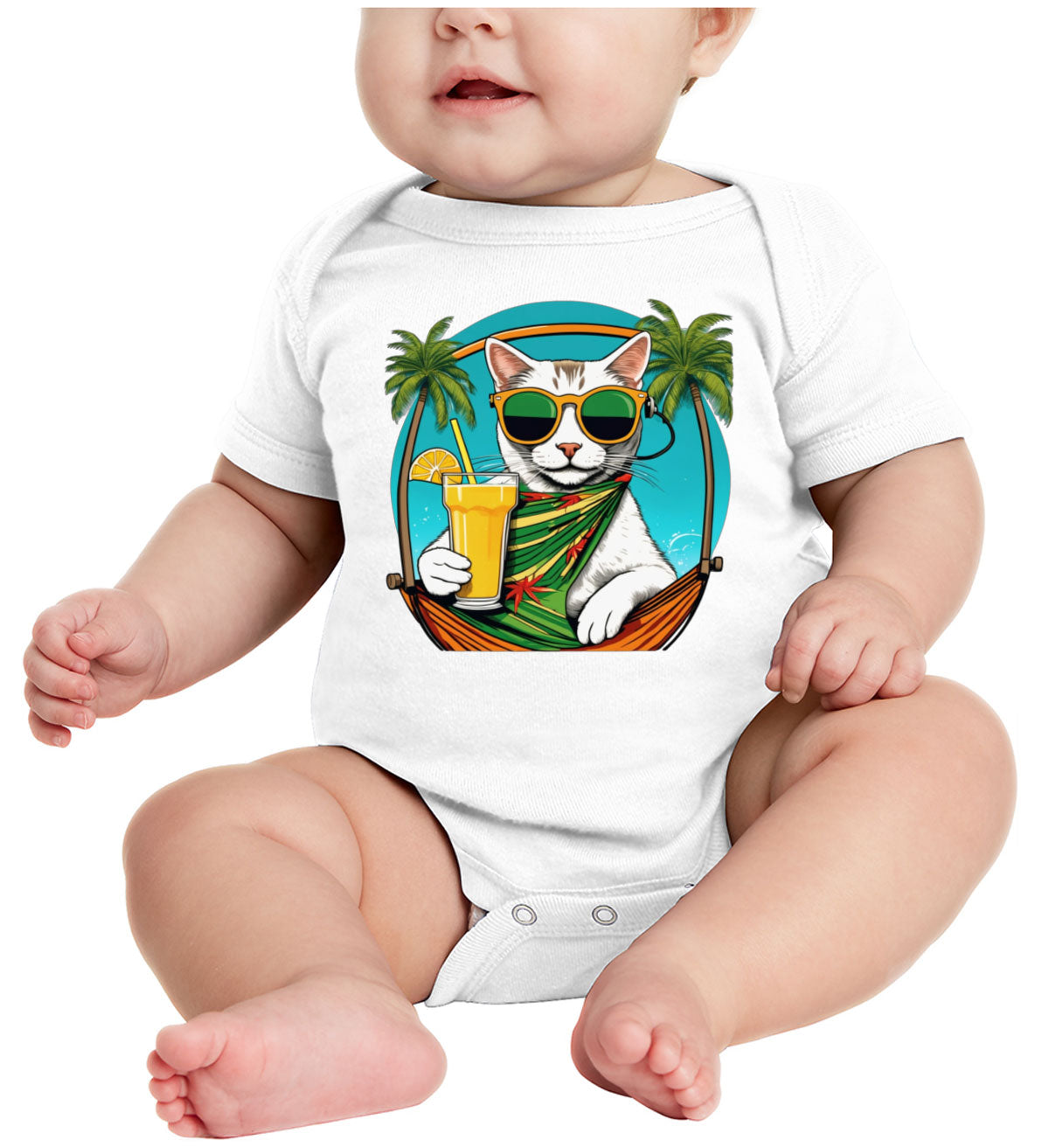 Cool Cat With Sunglasses Baby Onesie