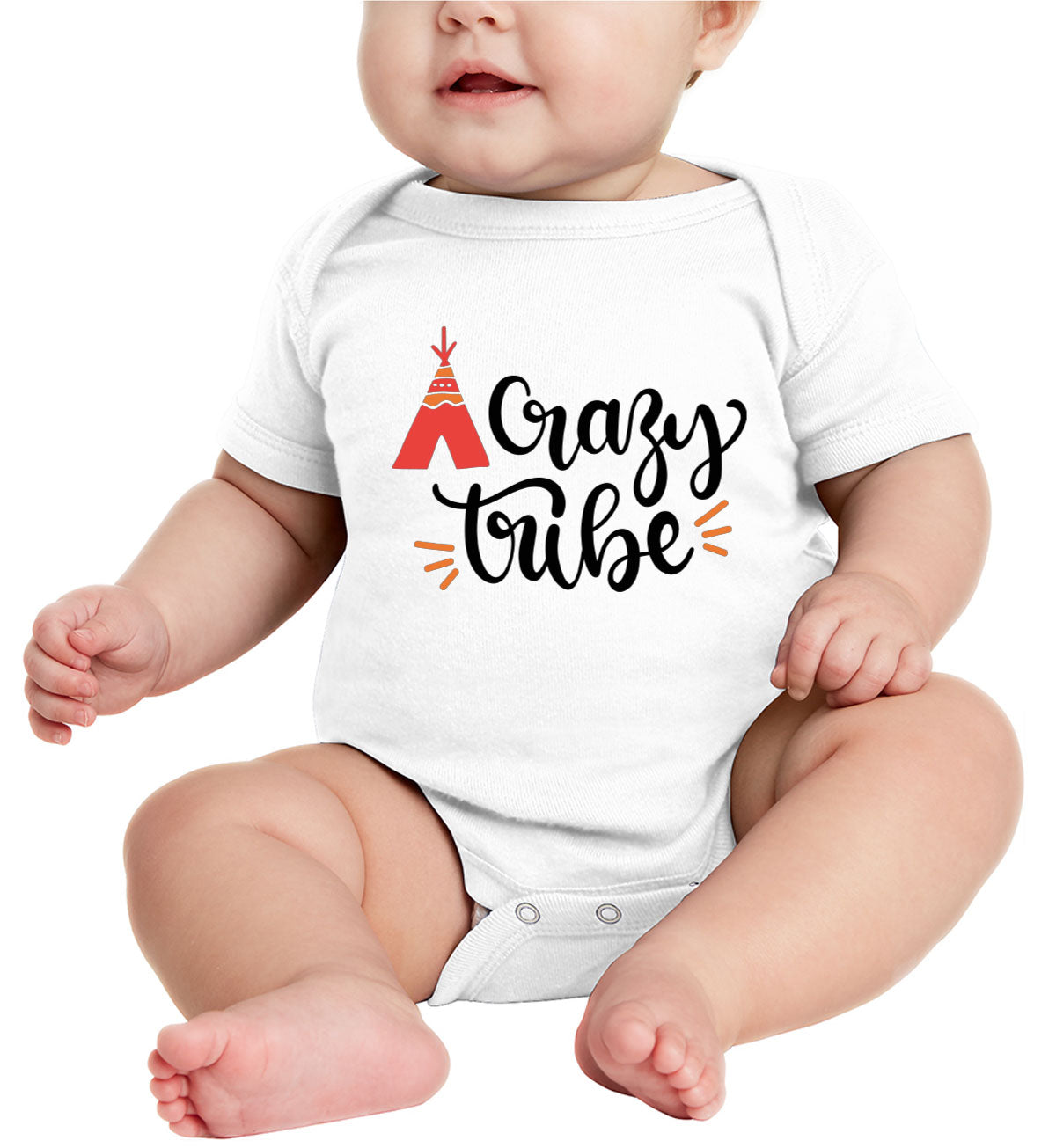 Crazy Tribe Camping Baby Onesie