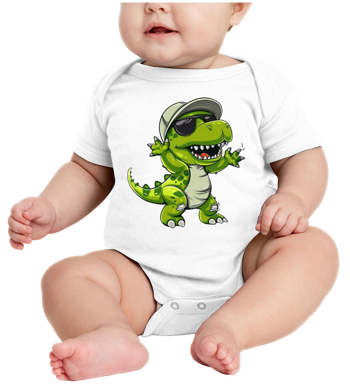 Dabbing Dinosaur Baby Onesie