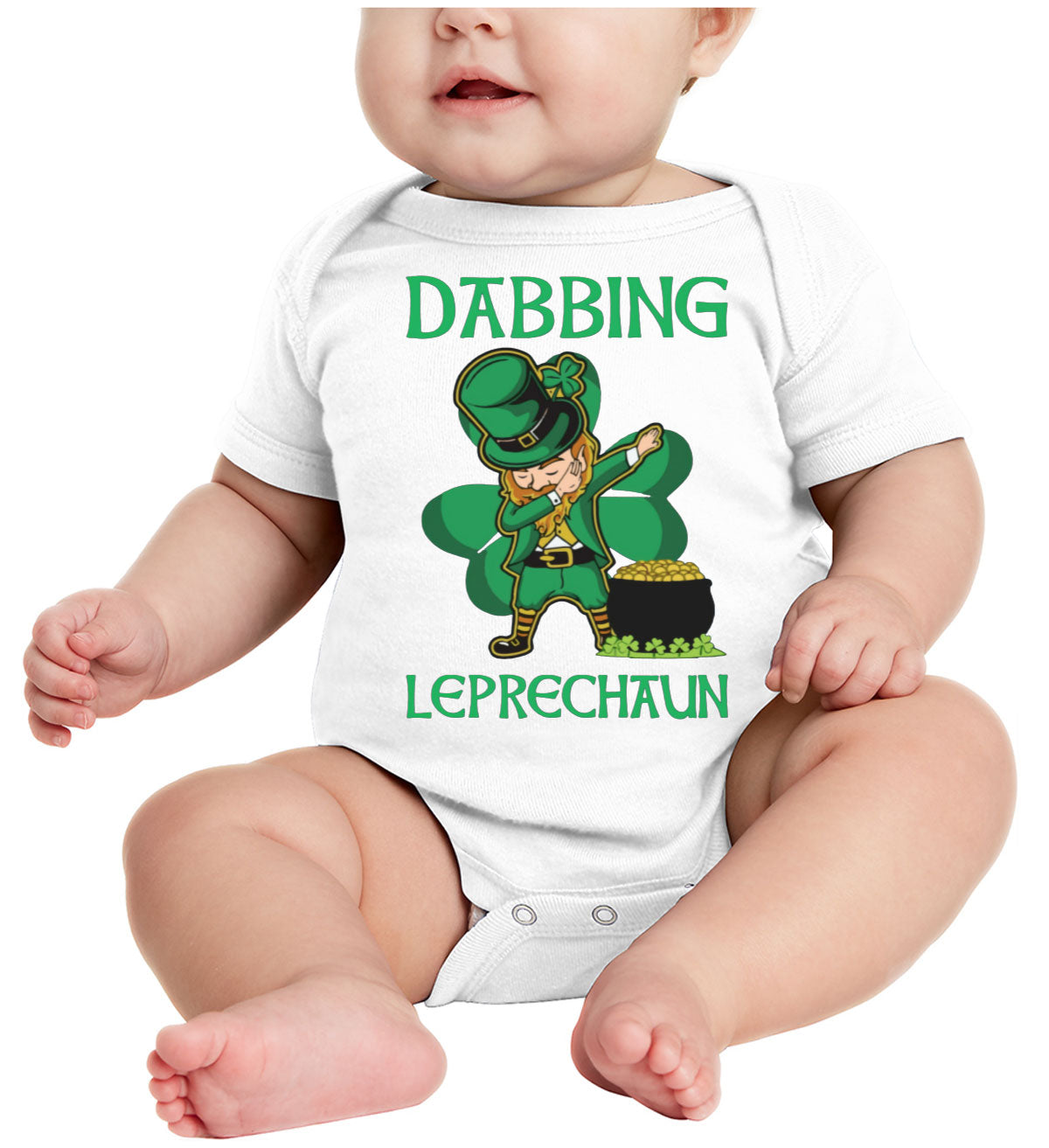 Dabbing Leprechaun St. Patrick's Day Baby Onesie