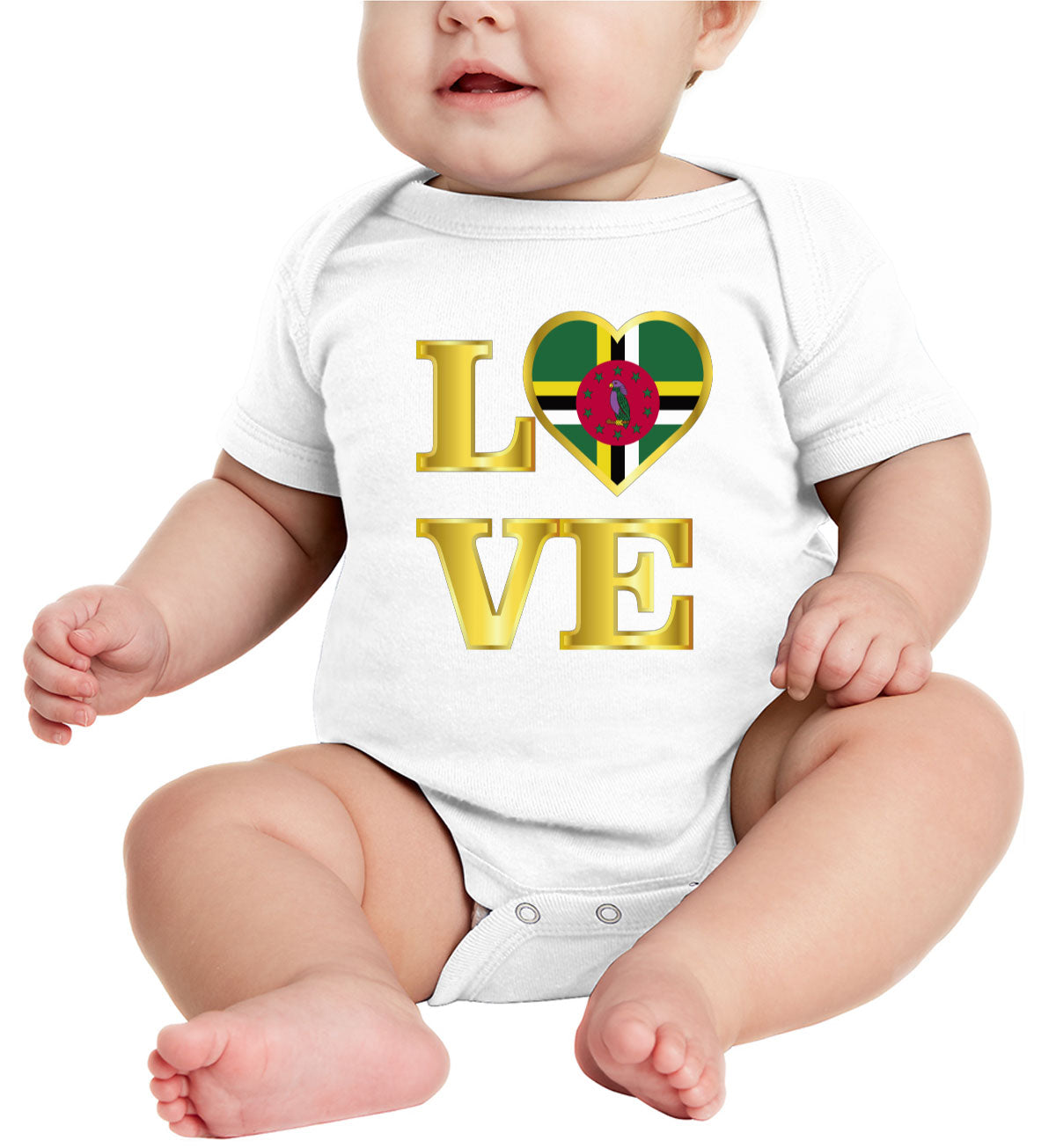 Dominica Love Baby Onesie