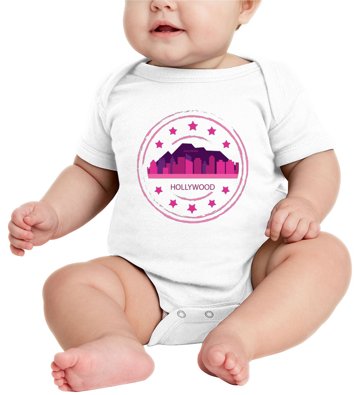 Hollywood Stamp Baby Onesie
