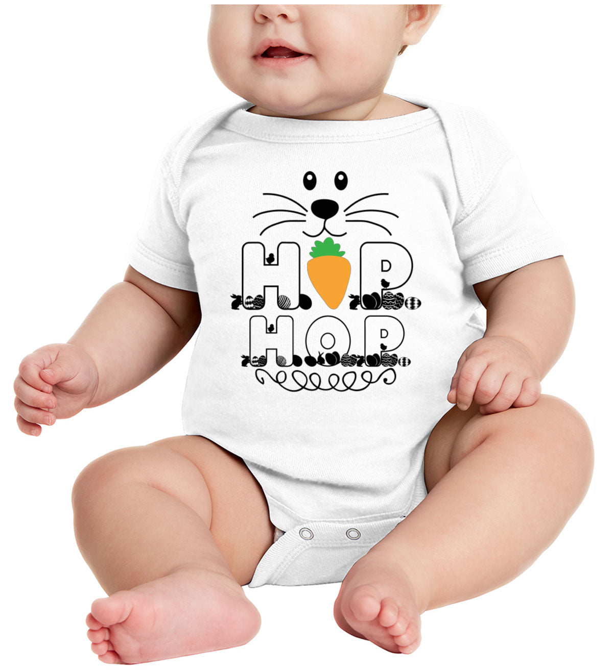 Hop Hop Bunny Easter Baby Onesie