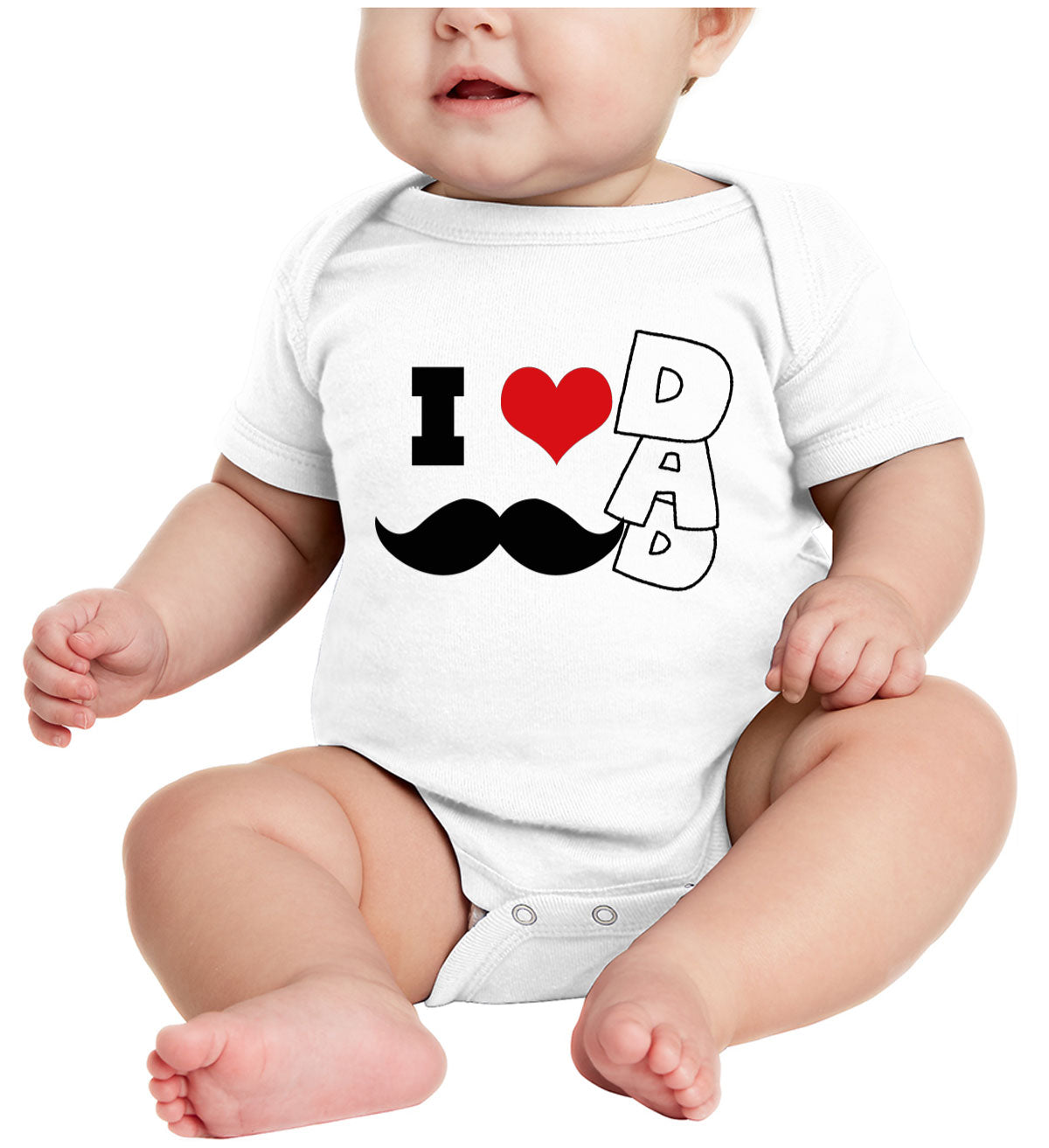 I Love Dad Father's Day Baby Onesie