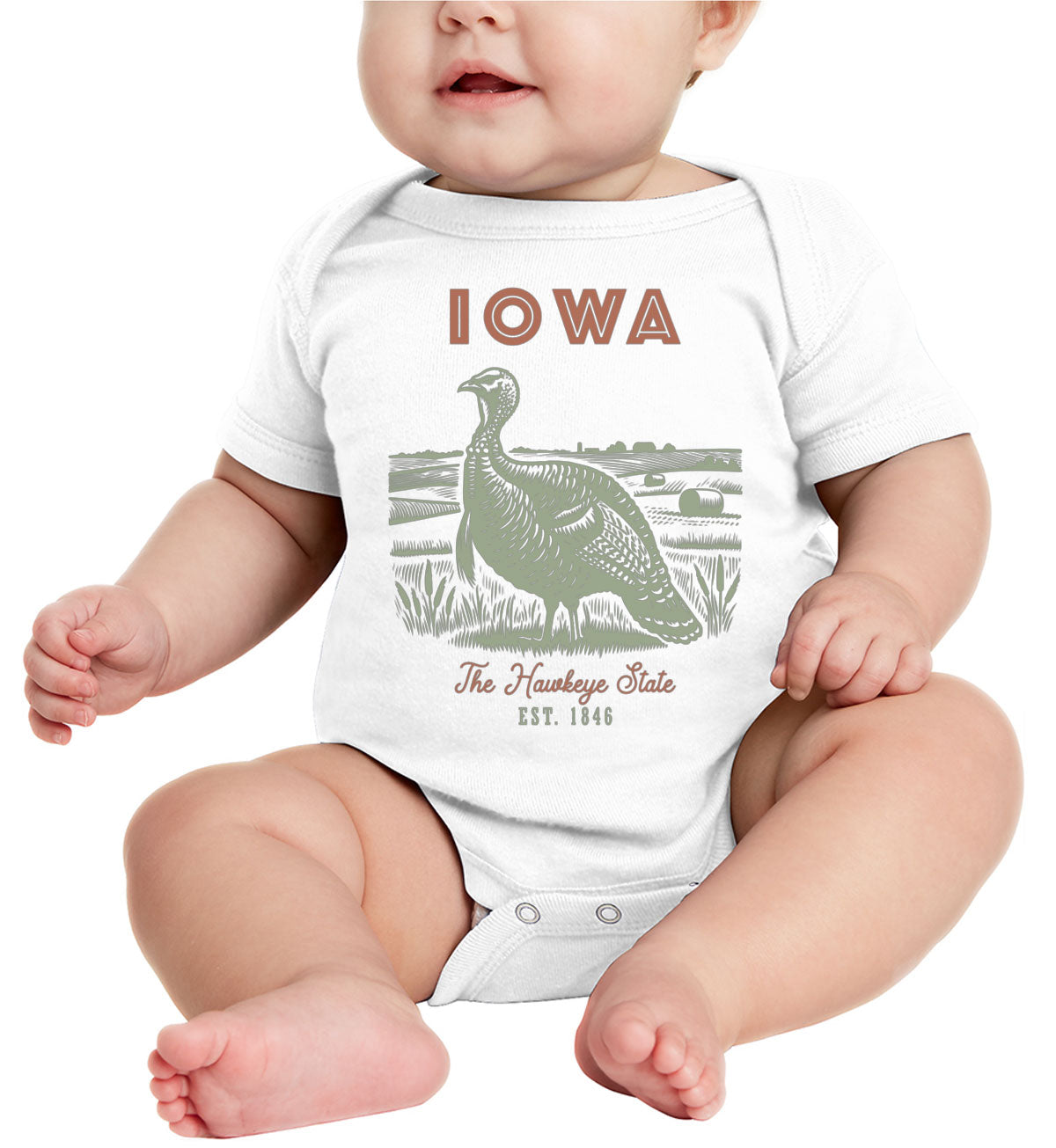 Iowa State Vintage Baby Onesie