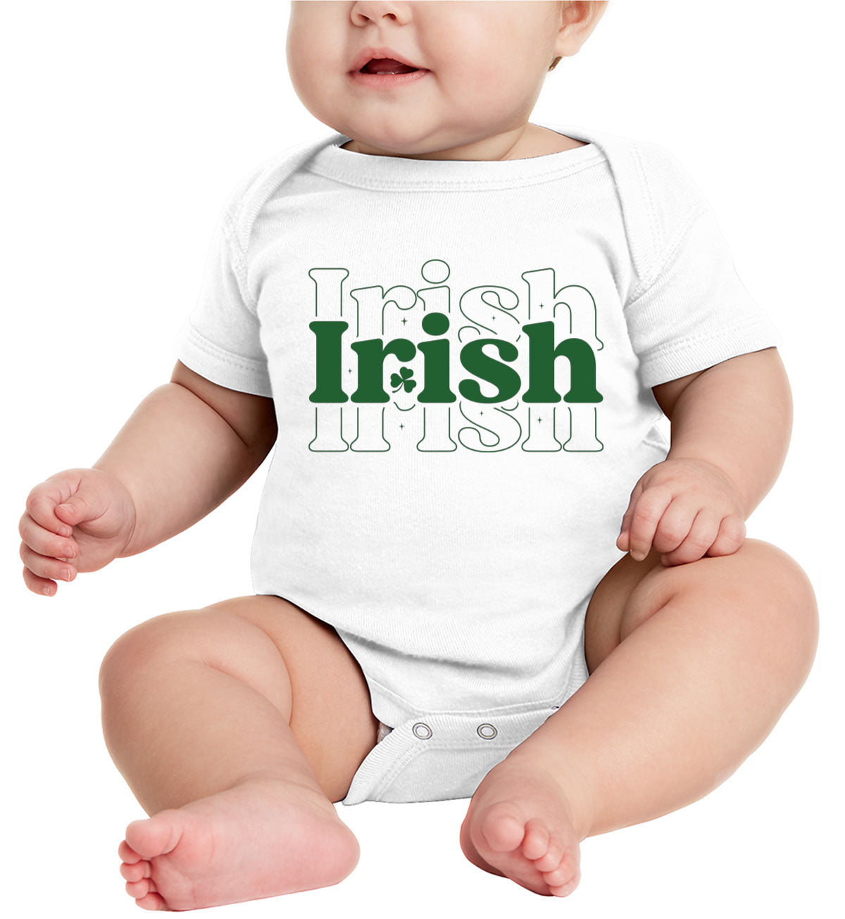 Irish Typography St. Patrick's Day Baby Onesie