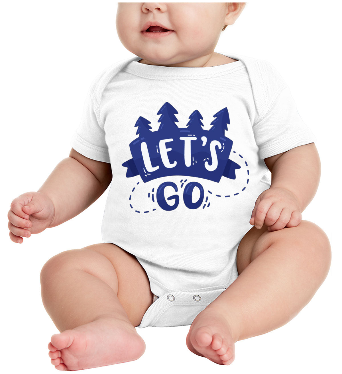 Let's Go Camp Baby Onesie