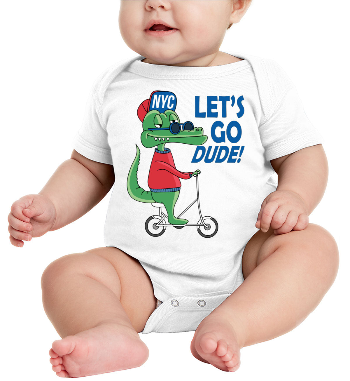 Let's Go Dude Baby Onesie