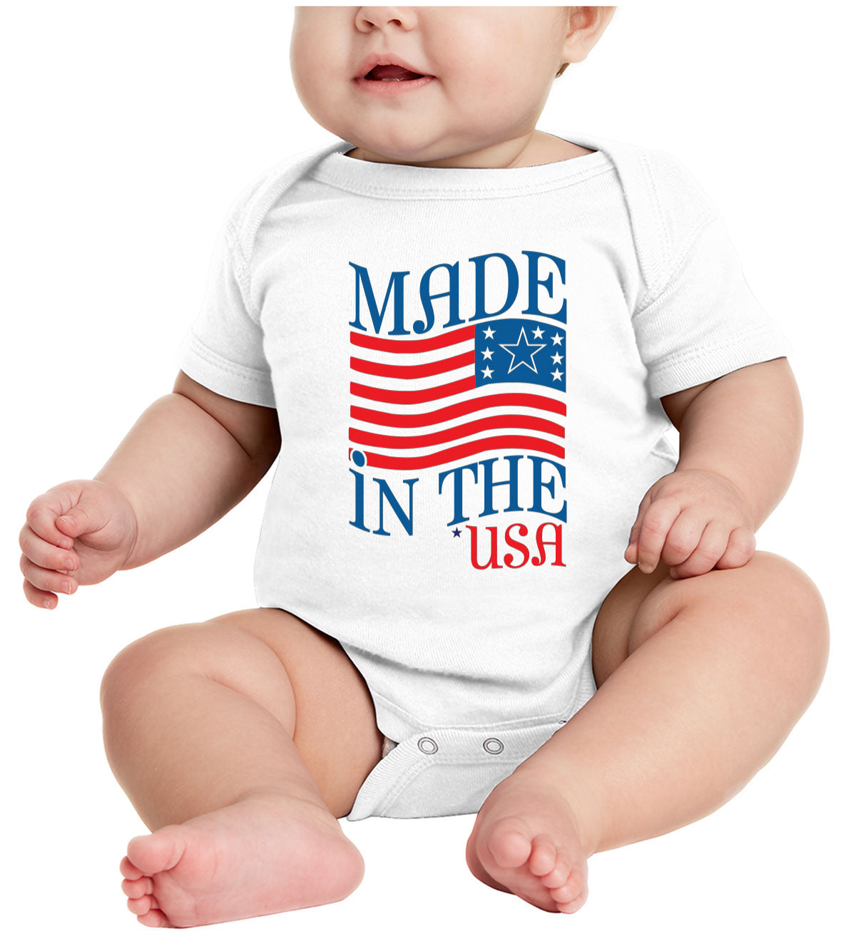 Made In The USA Patriotic Baby Onesie