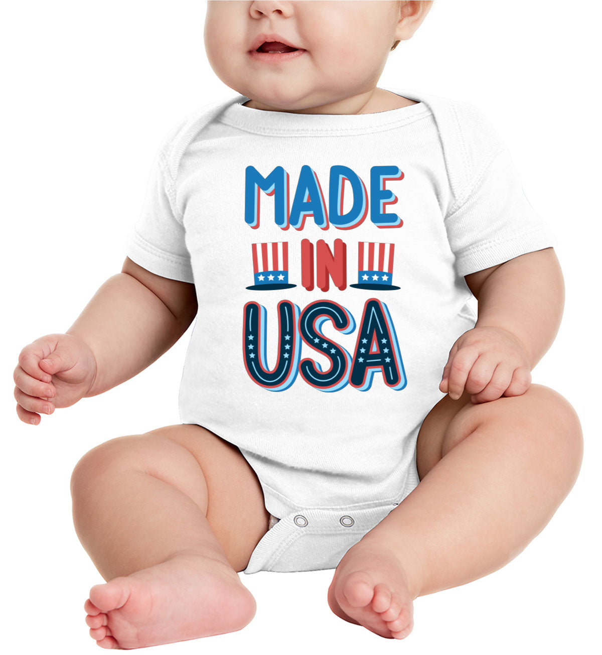 Made In USA Patriotic Baby Onesie