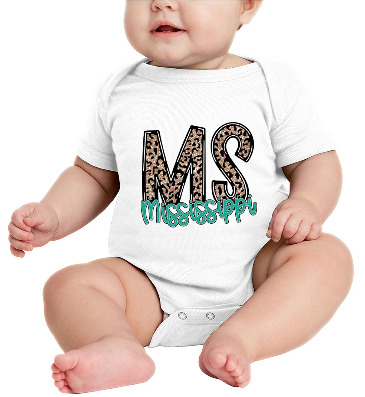 Mississippi State Abbreviation Baby Onesie