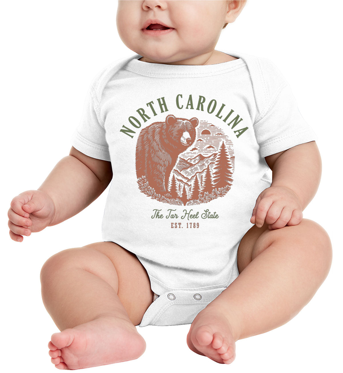 North Carolina State Vintage Baby Onesie