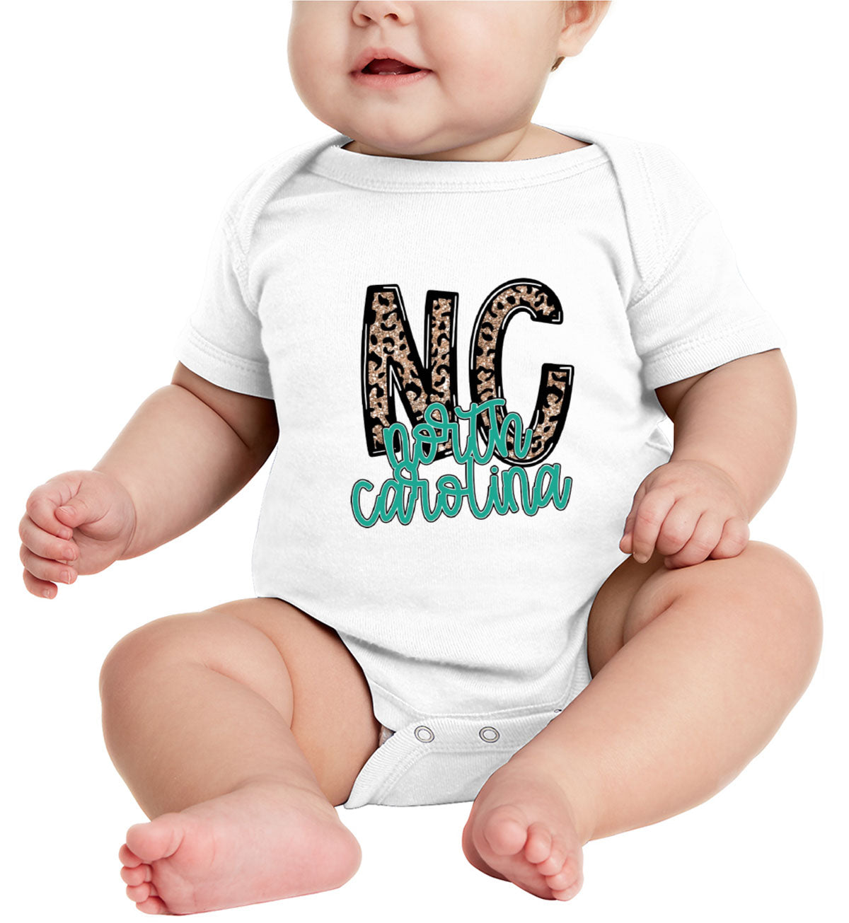 North Carolina State Abbreviation Baby Onesie
