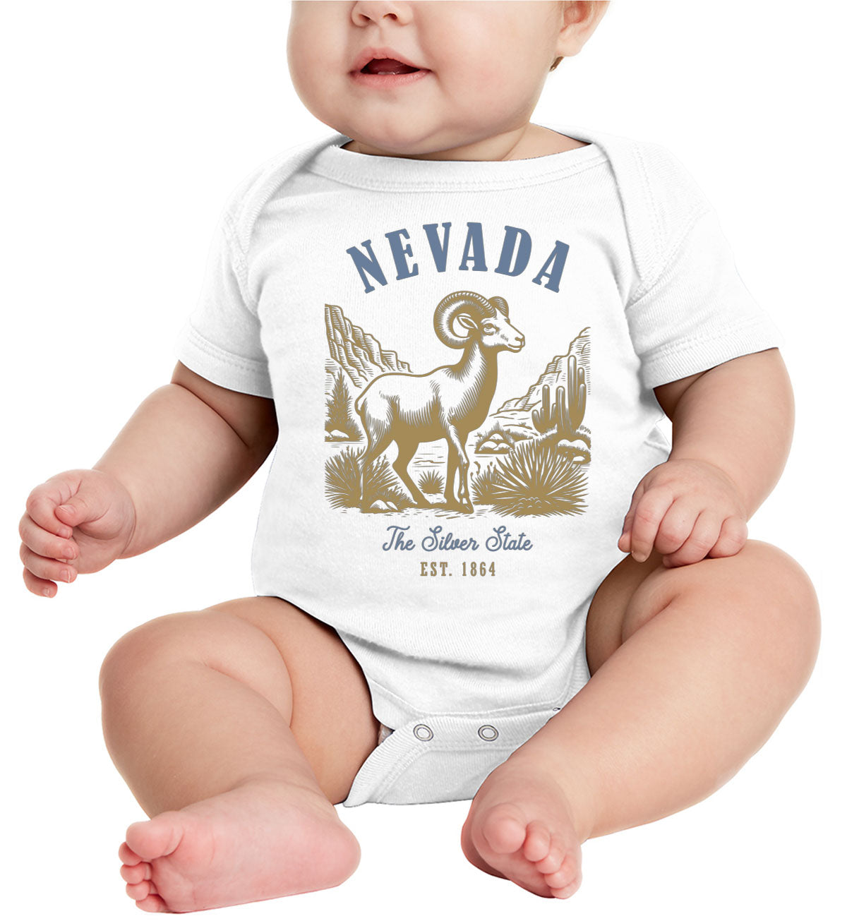 Nevada State Vintage Baby Onesie