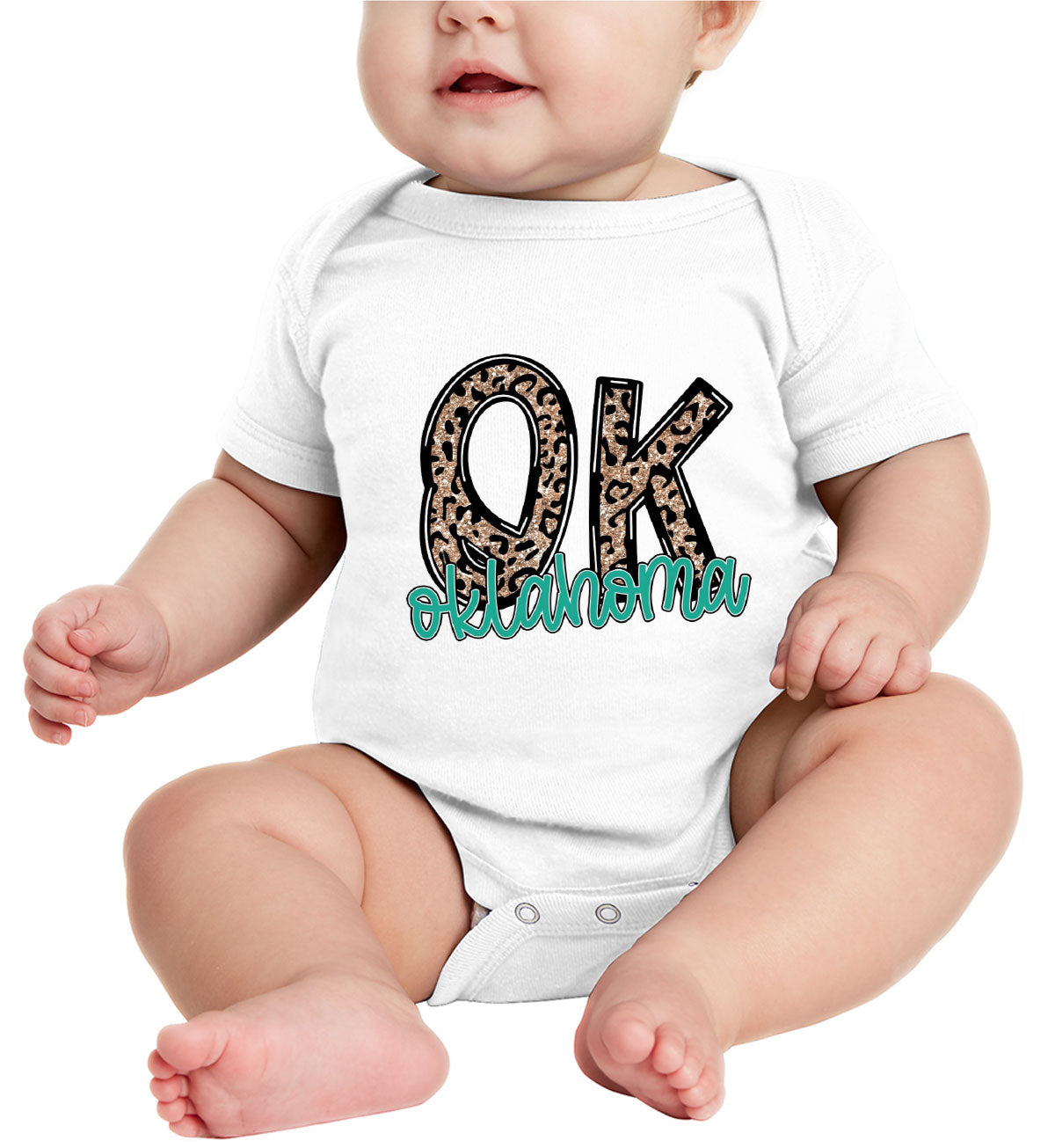 Oklahoma State Abbreviation Baby Onesie