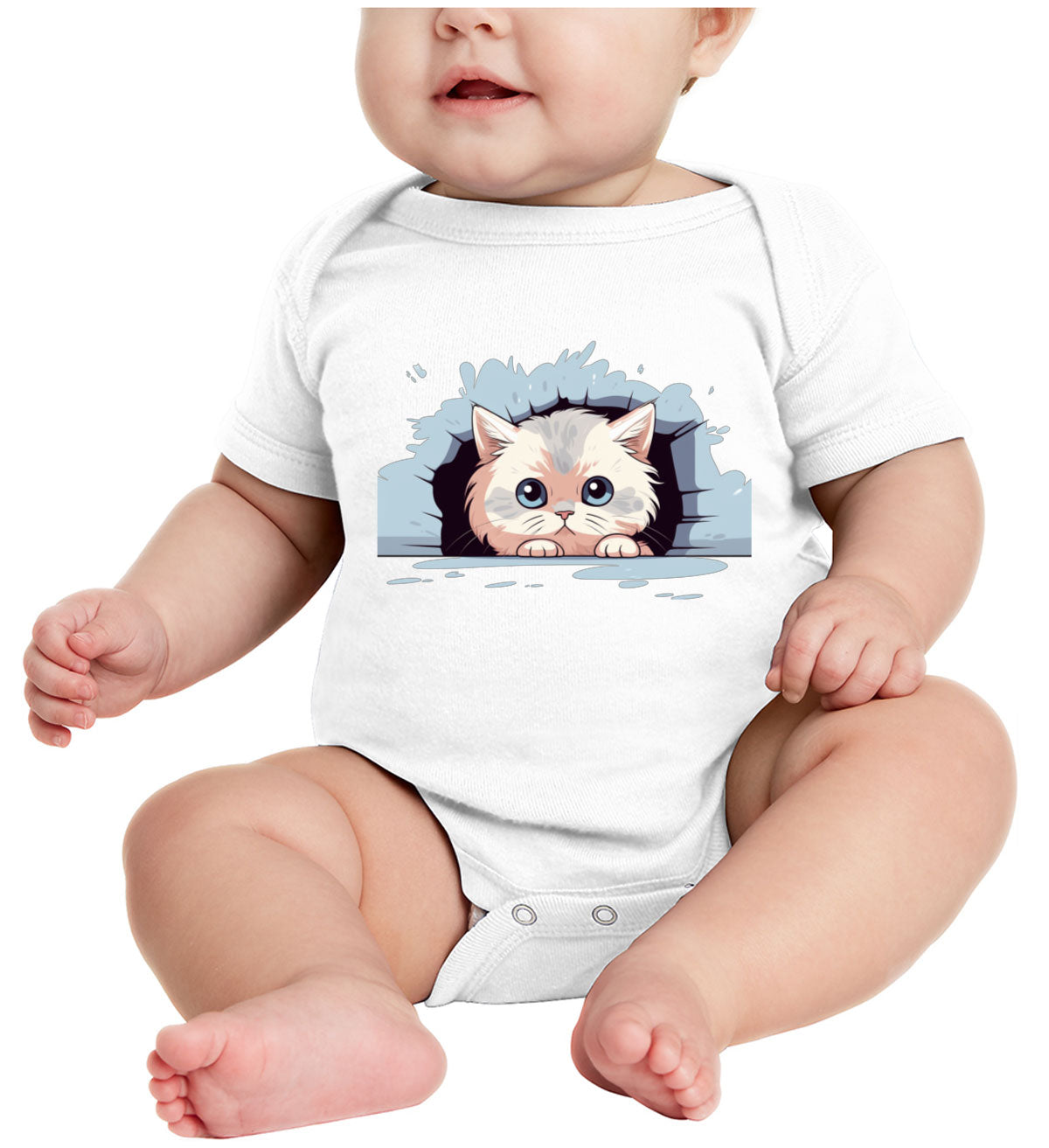 Cute Persian Cat Baby Onesie