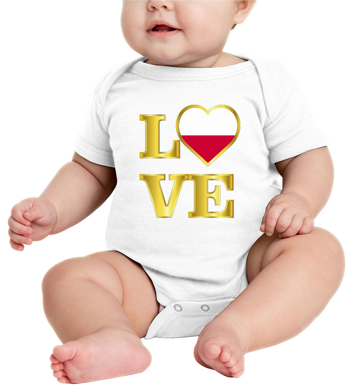 Poland Love Baby Onesie